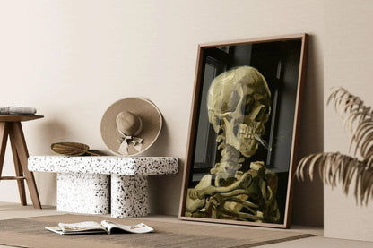 Vincent Van Gogh - Skeleton with Burning Cigarette | Iconic Classic Impressionist Fine Art Print (available handframed or unframed)
