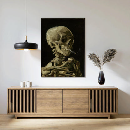 Vincent Van Gogh - Skeleton with Burning Cigarette | Iconic Classic Impressionist Fine Art Print (available handframed or unframed)