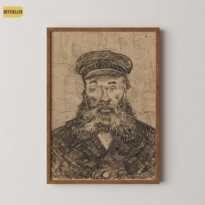 Gravure "Le Facteur" de Van Gogh : Art impressionniste, Giclée sur papier Hahnemuhle
