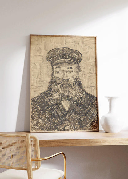 Gravure "Le Facteur" de Van Gogh : Art impressionniste, Giclée sur papier Hahnemuhle