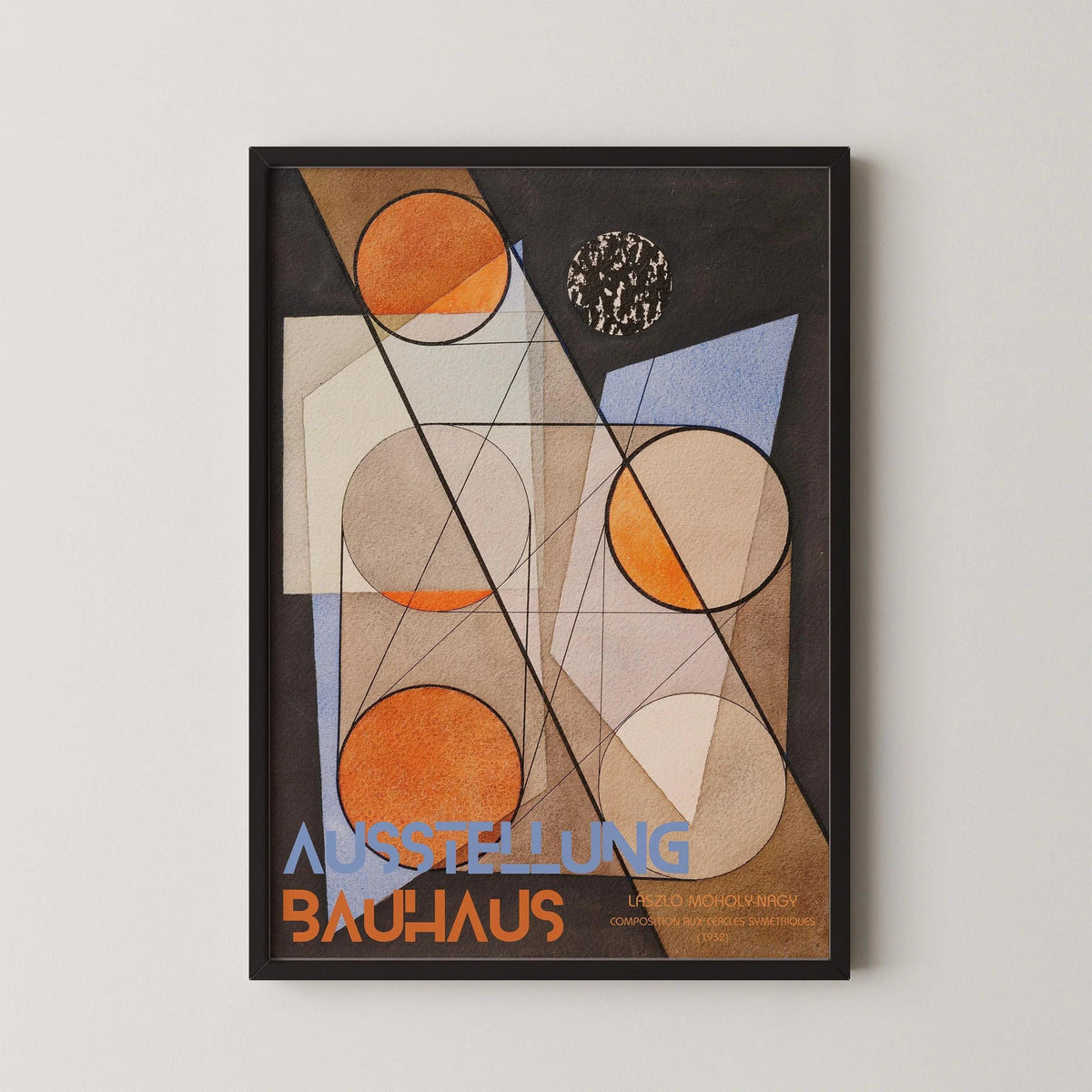 Affiche d'exposition Bauhaus : Impression d'art géométrique de László Moholy-Nagy