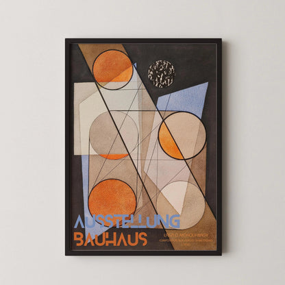 Affiche d'exposition Bauhaus : Impression d'art géométrique de László Moholy-Nagy