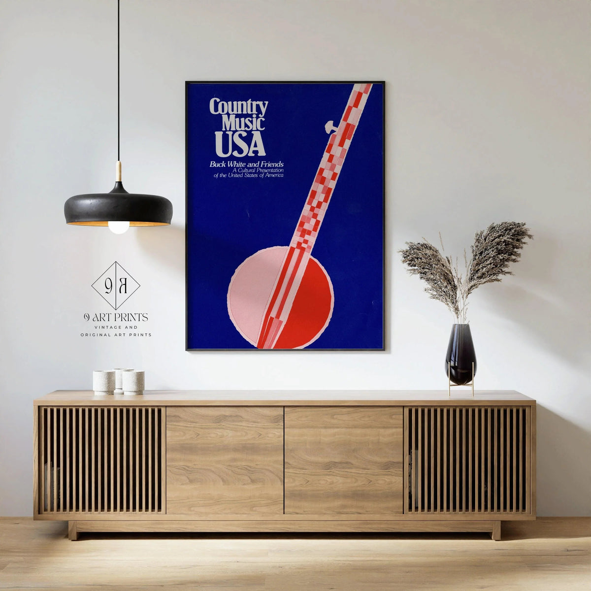 Vintage Music Poster - Country Music Buck White and Friends (USIA) | Available handframed or unframed