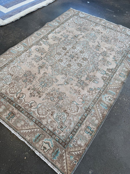 Vintage Tabriz Rug | 6' 1" x 8' 11"
