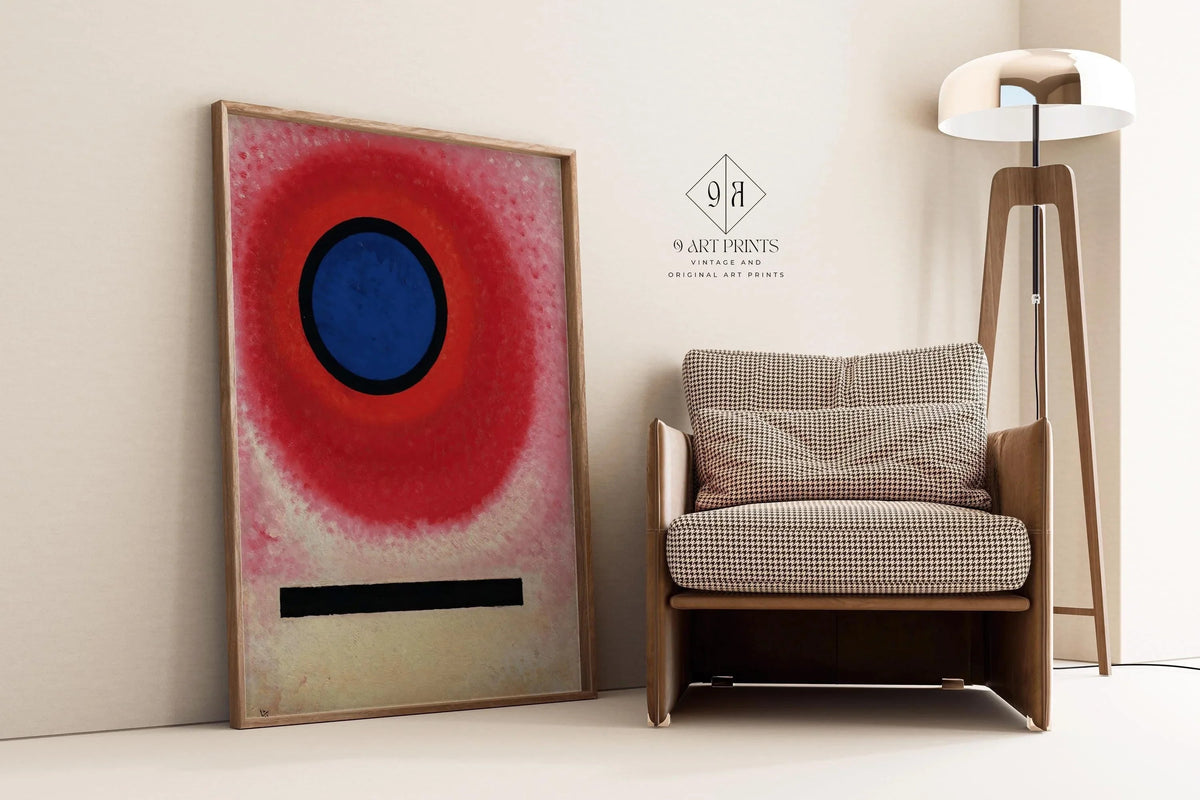 Impression Kandinsky Bauhaus : Cercle bleu, Giclée d'art moderne du milieu du siècle
