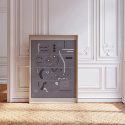 Impression d'art Kandinsky Bauhaus : Giclée moderne du milieu du siècle sur papier de gravure allemand