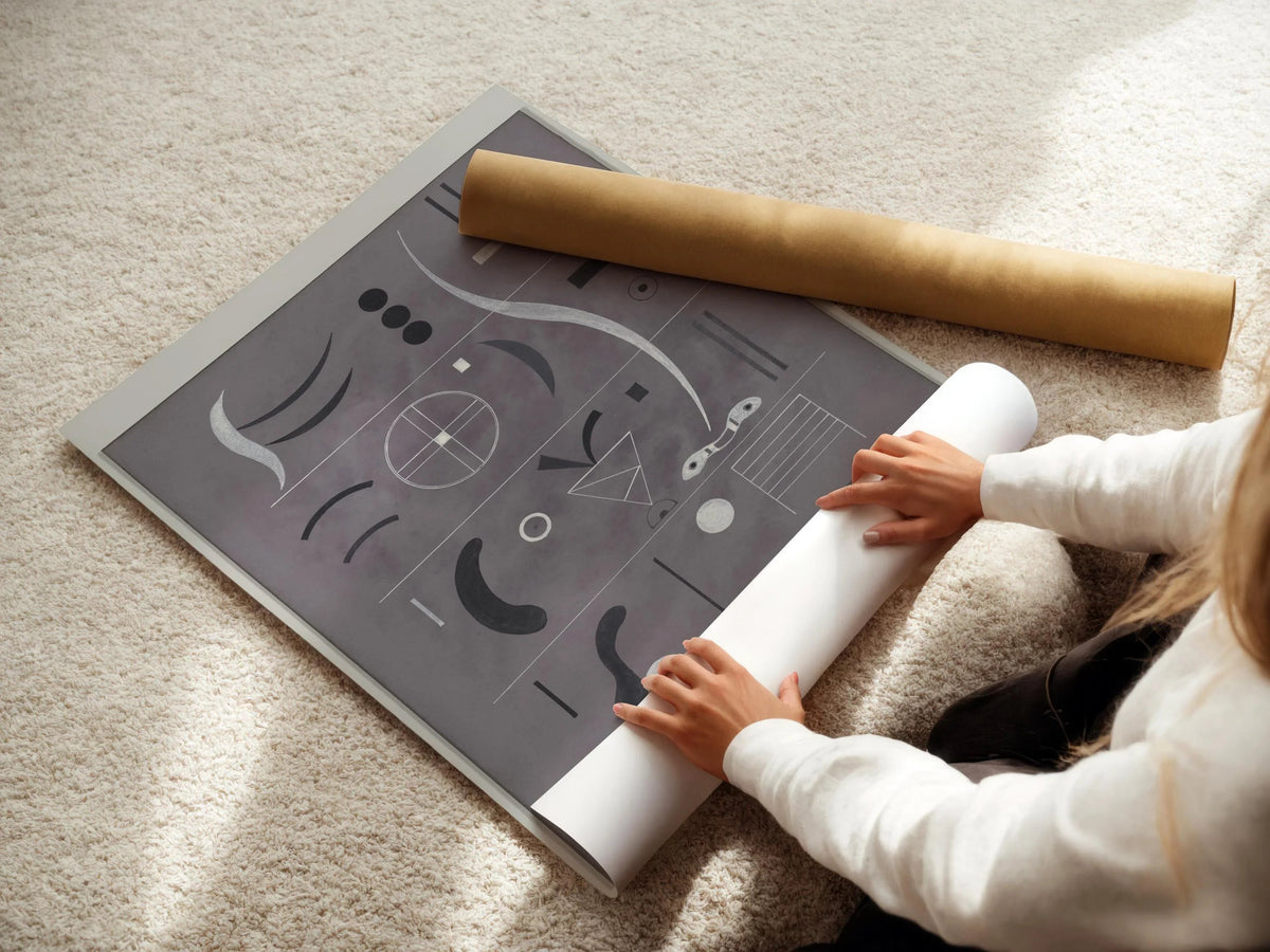 Impression d'art Kandinsky Bauhaus : Giclée moderne du milieu du siècle sur papier de gravure allemand