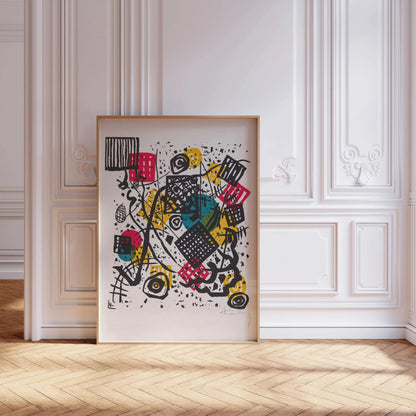 Impression d'art Kandinsky Bauhaus : Petits Mondes V, Moderne du milieu du siècle (Giclée)