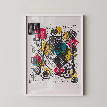 Impression d'art Kandinsky Bauhaus : Petits Mondes V, Moderne du milieu du siècle (Giclée)