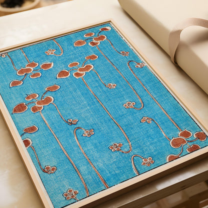 Vintage Japanese Botanical Art Print: Shin Bijutsukai Vine Illustration