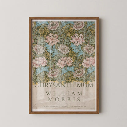 William Morris Chrysanthemum Print: Vintage Botanical Art Giclee
