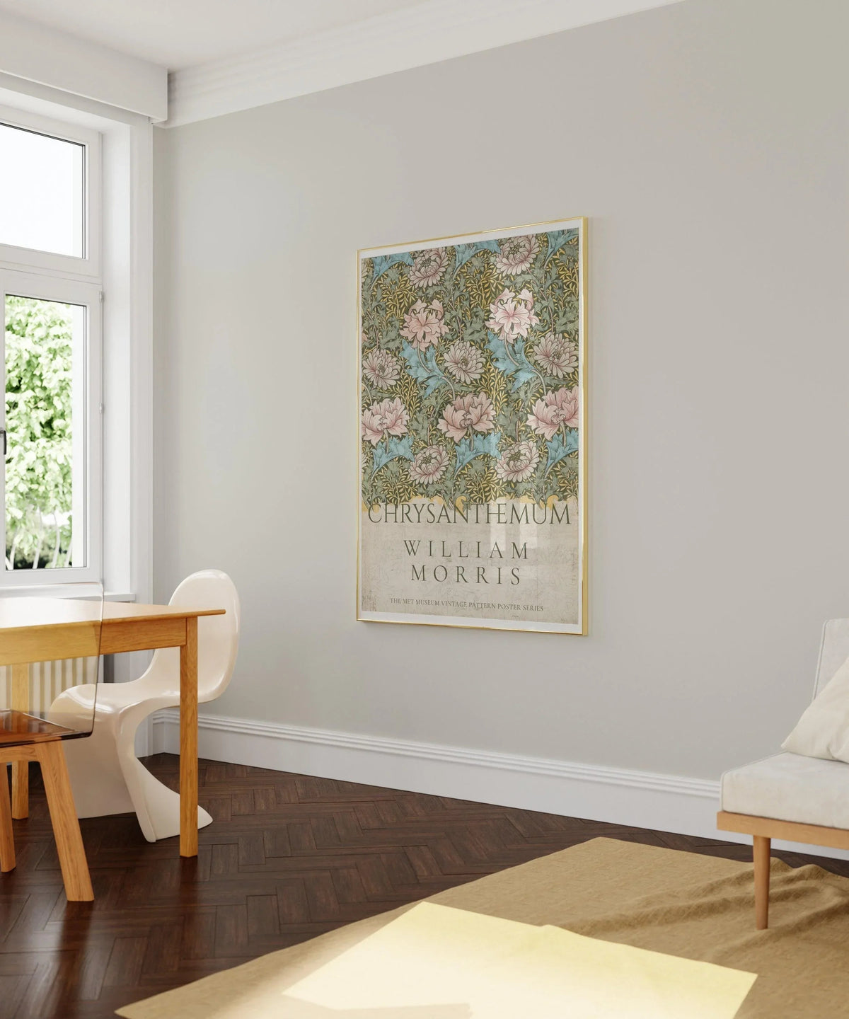 William Morris Chrysanthemum Print: Vintage Botanical Art Giclee
