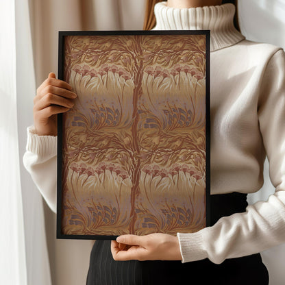 William Morris 'The Fig Tree' Print: Vintage Brown Pattern, Giclee Art