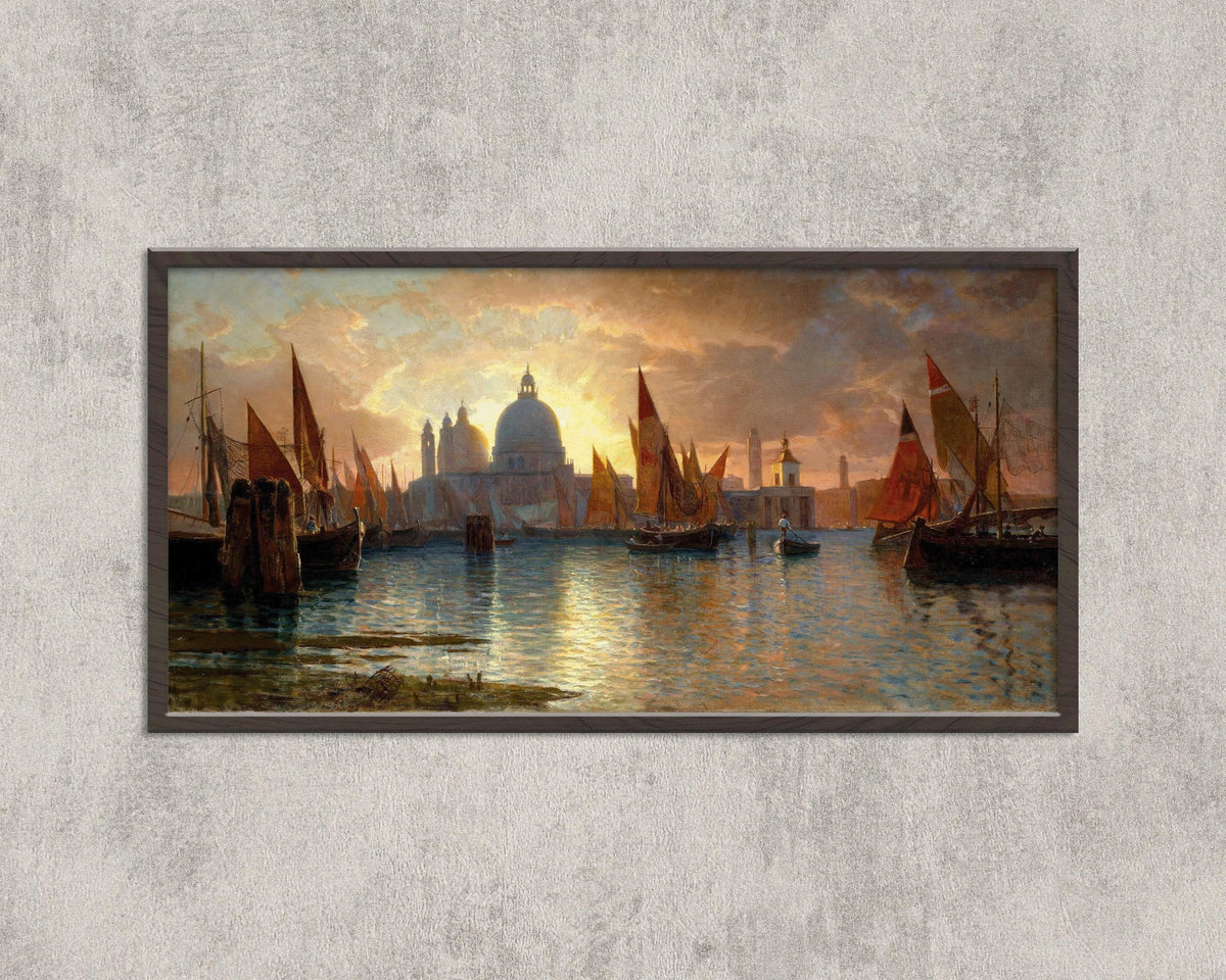 William Stanley Haseltine: Santa Maria della Salute Sunset Seascape Art Print (2x1)