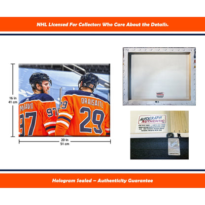 Connor McDavid and Leon Draisaitl Edmonton NHL Display (16x20)