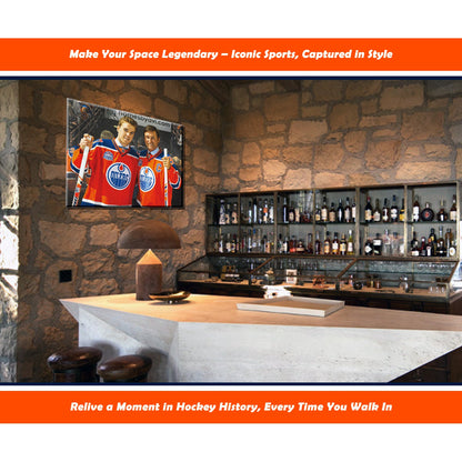 Wayne Gretzky and Connor McDavid Edmonton NHL Canvas (16x20)